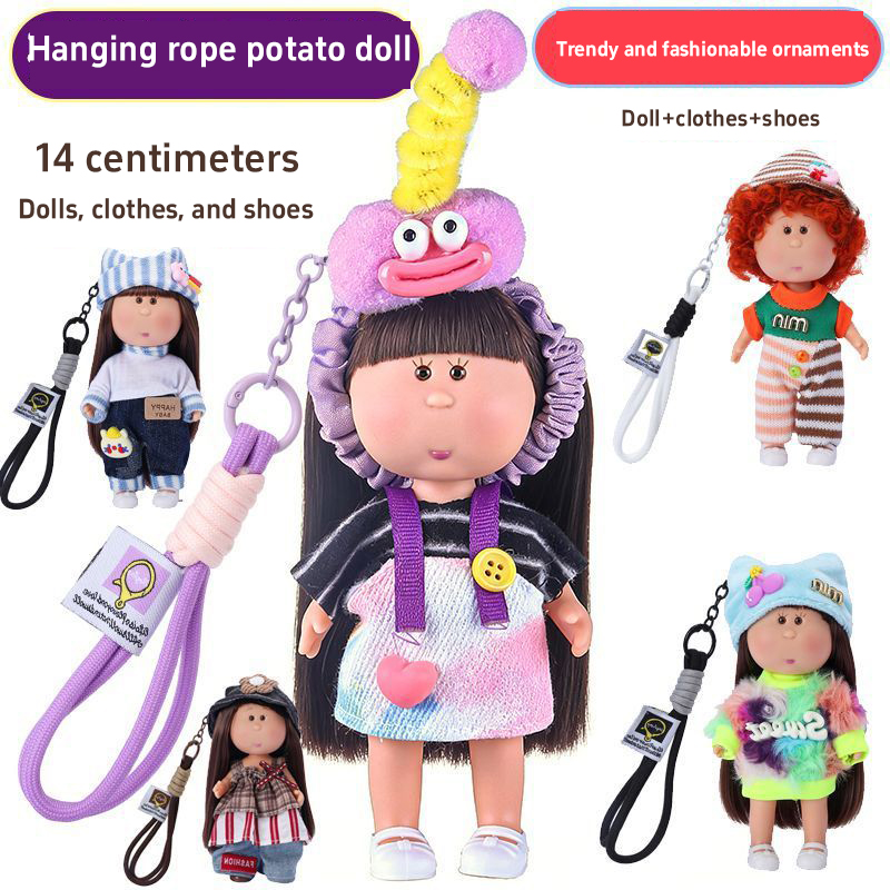 Gaming Console Keychain - 14cm Vinyl Potato Doll With Lanyard