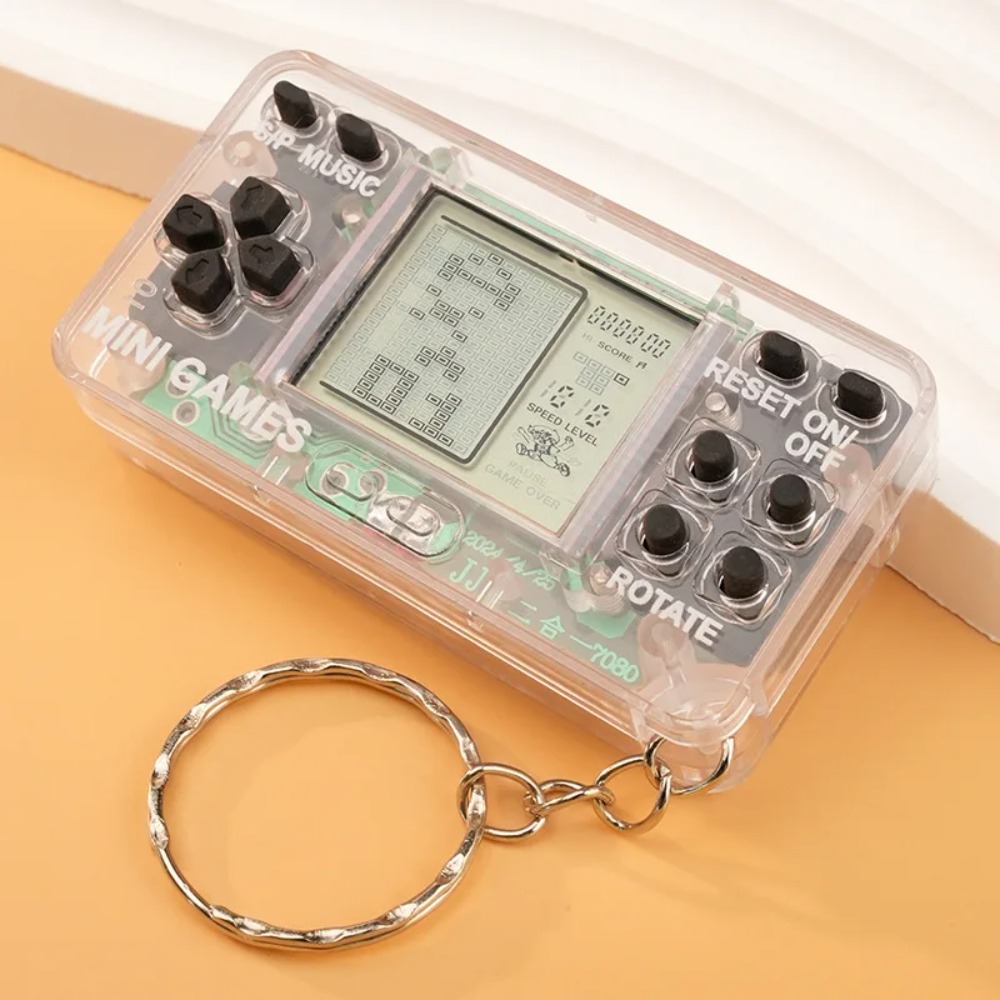 Gaming Console Keychain - Mini Retro Handheld Game Console Keychain,