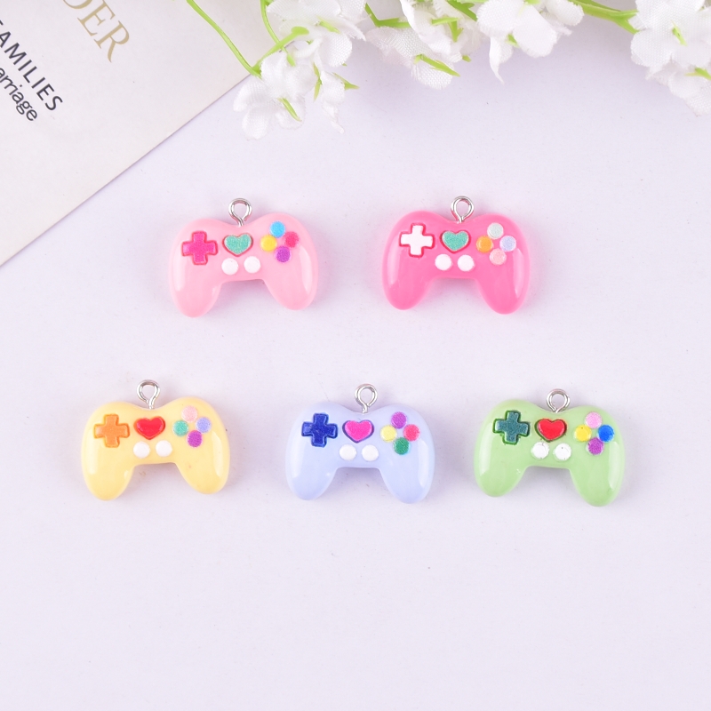 Gaming Console Keychain - 10pcs Color Gaming Console Gamepad Resin