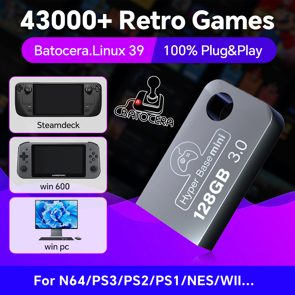 Gaming Console Latest - Batocera 128G USB Flash Drive For
