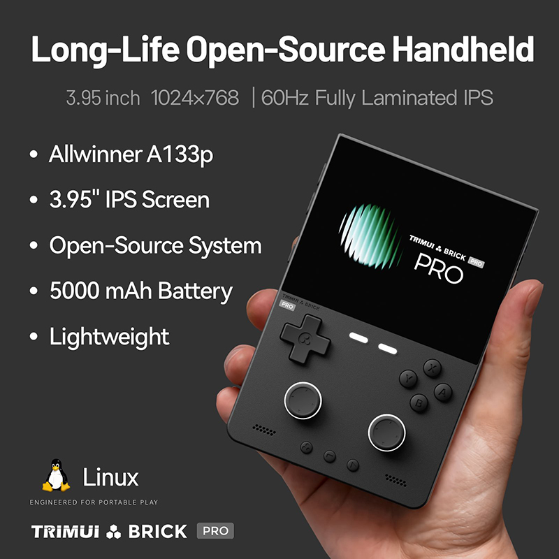 NEW TRIMUI BRICK PRO 3.95 Inch - Gaming Console Under 5000 review and price
