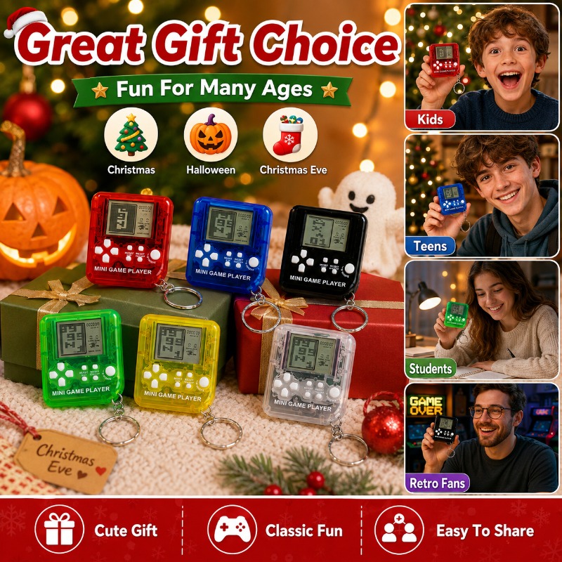Mini Tetris Game Console Keych - Gaming Console Keychain review and price