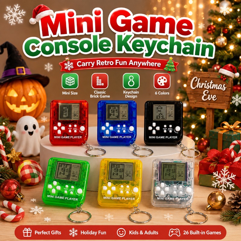 Mini Tetris Game Console Keych - Gaming Console Keychain review and price